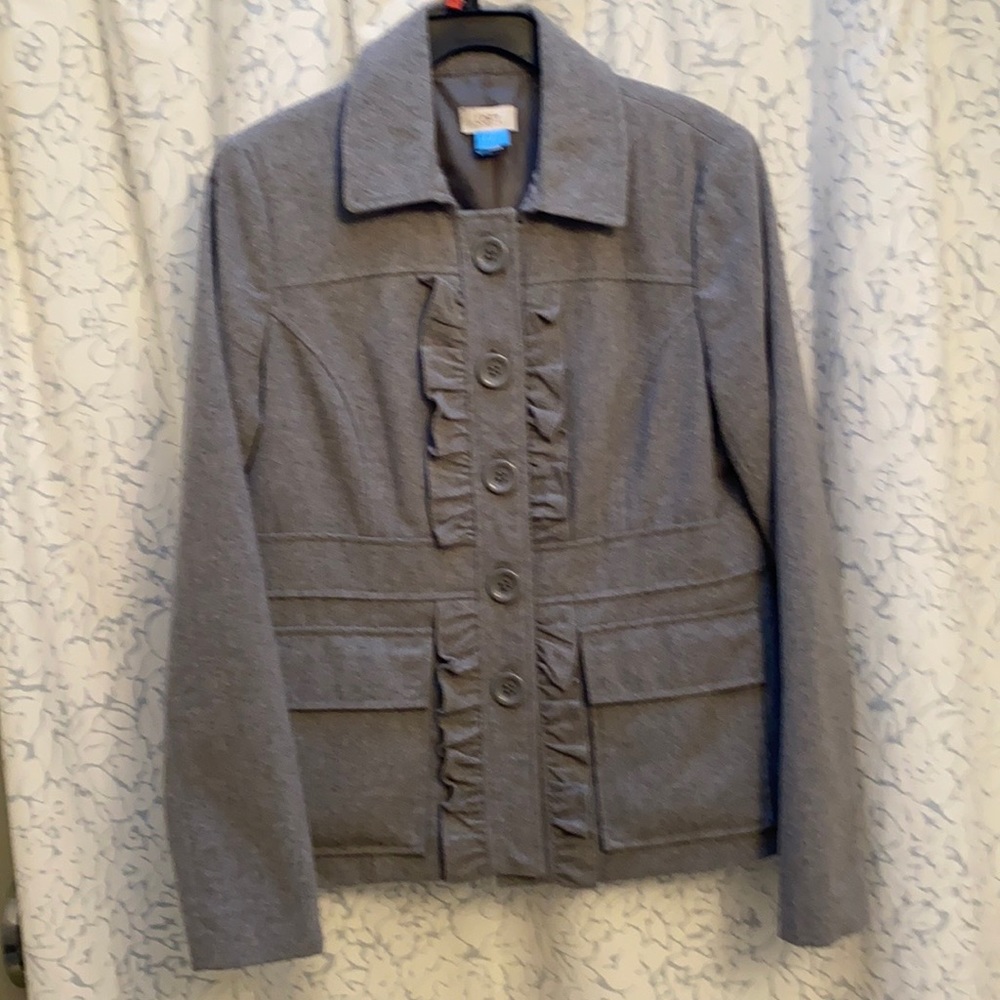 ANN TAYLOR LOFT GREY COAT Size Medium